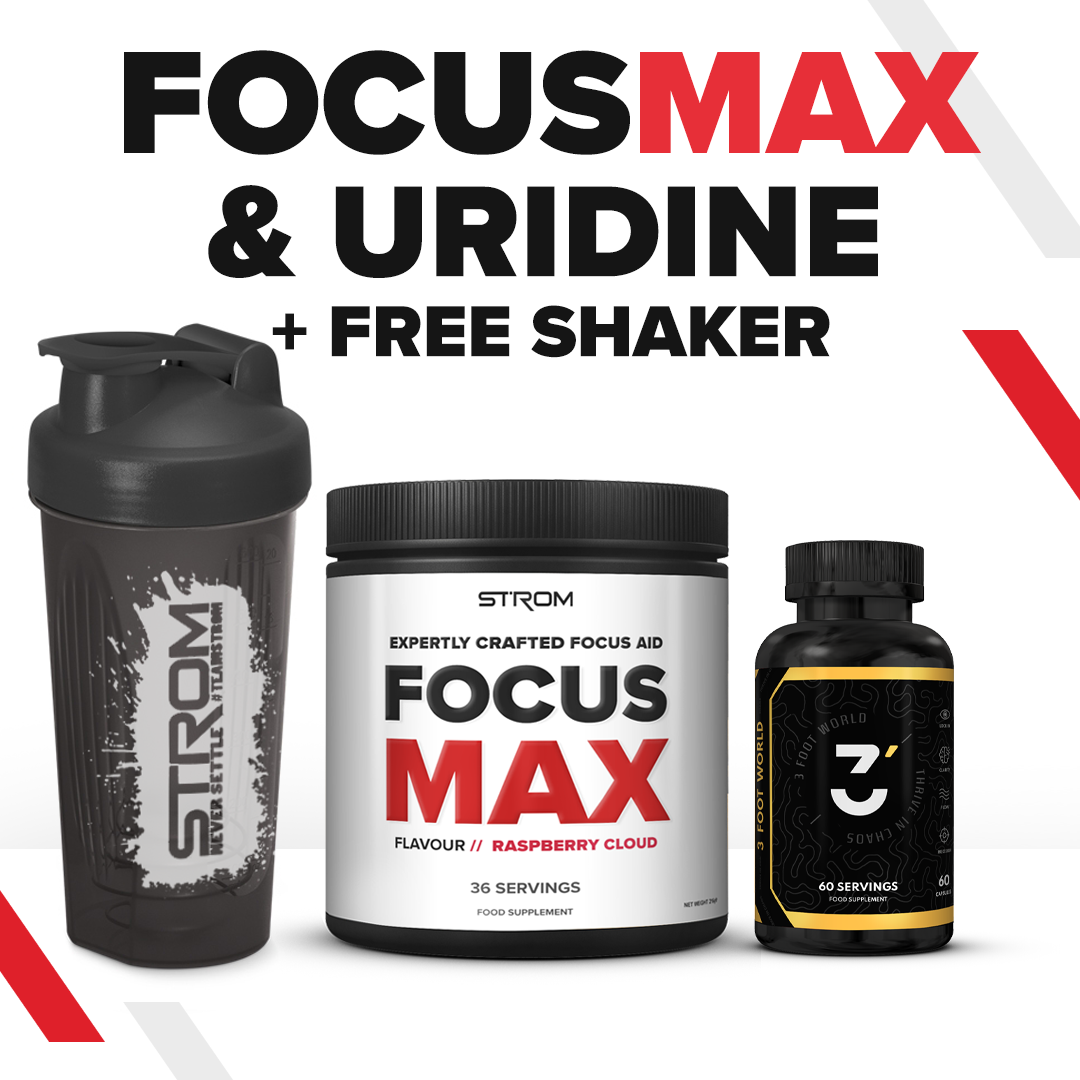 FocusMAX + URIDINE (3FW) + FREE SHAKER Bundle