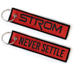 Strom Never Settle Key Tag